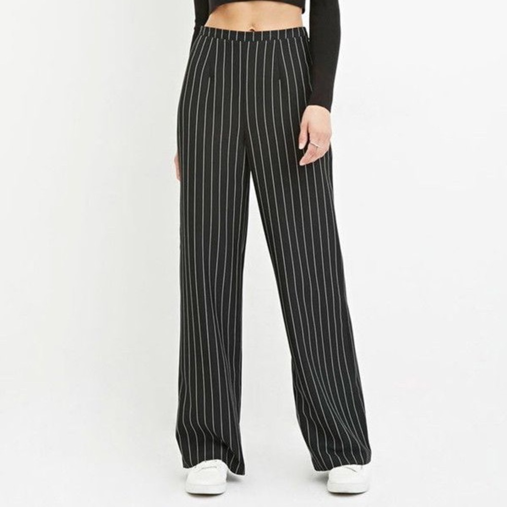 Forever 21 High Waisted Pinstriped Trouser Pants